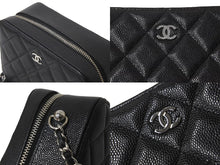 Load image into Gallery viewer, 新品同様 CHANEL シャネル ミニカメラバッグ チェーンショルダーバッグ ココマーク 31番台 AP2426 ブラック キャビアスキン シルバー金具 中古 62877
