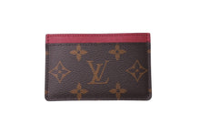 Load image into Gallery viewer, 新品同様 LOUIS VUITTON ルイヴィトン カードケース M60703 ポルト カルト サーンプル モノグラム フューシャ ブラウン 中古 62879