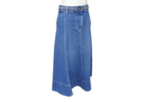 Load image into Gallery viewer, 極美品 Valentino ヴァレンティノ デニム フレア スカート UB3DD10G1LL ロングスカート サイズ36 インディゴ ブルー 中古 62880