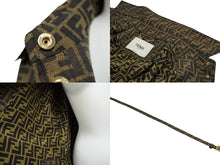 Load image into Gallery viewer, 極美品 FENDI フェンディ ズッカ柄 ジャケット シャツ ベルト付き FJ7267 A5W3 サイズ36 ブラウン 中古 62884