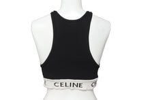 Load image into Gallery viewer, CELINE セリーヌ タンクトップ ノースリーブ アスリートブラ 2A68L372N クルーネック ブラック ホワイト S 美品 中古 62888