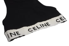 Load image into Gallery viewer, CELINE セリーヌ タンクトップ ノースリーブ アスリートブラ 2A68L372N クルーネック ブラック ホワイト S 美品 中古 62888