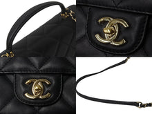 Load image into Gallery viewer, CHANEL シャネル マトラッセ トップハンドル25 チェーンショルダーバッグ ランダム ブラック ゴールド金具 美品 中古 62892