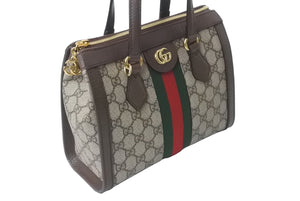 極美品 GUCCI グッチ オフィディア GGスモールハンドバッグ 547551 K05NB 8745 ベージュ シェリーライン 中古 62897