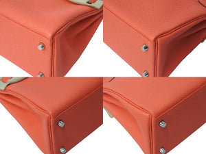未使用 HERMES エルメス ケリー28 内縫い ローズテキサス Y刻印 トリヨンクレマンス シルバー金具 ハンドバッグ 中古 62916