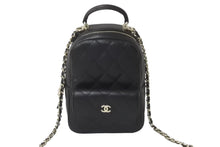 Load image into Gallery viewer, 新品未使用 23年完売 CHANEL シャネル ミニリュック AP3753 チェーン ココマーク ブラック キャビアスキン ゴールド金具 中古 62917