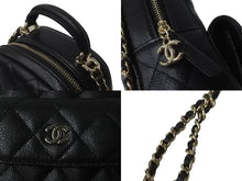 Load image into Gallery viewer, 新品未使用 23年完売 CHANEL シャネル ミニリュック AP3753 チェーン ココマーク ブラック キャビアスキン ゴールド金具 中古 62917