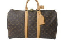 Load image into Gallery viewer, LOUIS VUITTON ルイヴィトン モノグラム キーポル45 ボストンバッグ PVC レザー M41428 ゴールド金具 ブラウン 美品 中古 62918