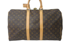 Load image into Gallery viewer, LOUIS VUITTON ルイヴィトン モノグラム キーポル45 ボストンバッグ PVC レザー M41428 ゴールド金具 ブラウン 美品 中古 62918