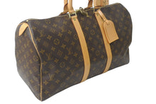 Load image into Gallery viewer, LOUIS VUITTON ルイヴィトン モノグラム キーポル45 ボストンバッグ PVC レザー M41428 ゴールド金具 ブラウン 美品 中古 62918