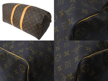 Load image into Gallery viewer, LOUIS VUITTON ルイヴィトン モノグラム キーポル45 ボストンバッグ PVC レザー M41428 ゴールド金具 ブラウン 美品 中古 62918