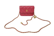 Load image into Gallery viewer, CHANEL シャネル チェーンミニショルダーバッグ ココボール 30番台 ラムスキン ピンク ゴールド金具 美品 中古 62926