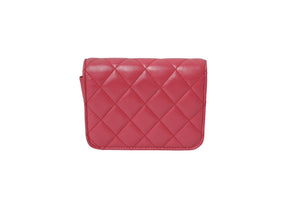 CHANEL シャネル チェーンミニショルダーバッグ ココボール 30番台 ラムスキン ピンク ゴールド金具 美品 中古 62926
