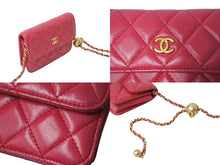Load image into Gallery viewer, CHANEL シャネル チェーンミニショルダーバッグ ココボール 30番台 ラムスキン ピンク ゴールド金具 美品 中古 62926