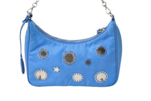 Load image into Gallery viewer, PRADA プラダ Re-Edition 2005 Re-Nylon チェーンワンショルダーバック ブルー ミラー シルバー金具 美品 中古 62930