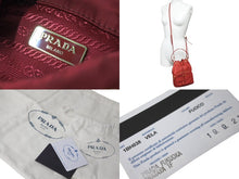 画像をギャラリービューアに読み込む, 極美品 PRADA プラダ ハンドバッグ 2WAY トライアングルロゴ ナイロン ネレッド巾着 1BH038 中古 62931 