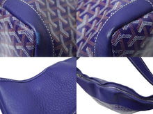 Load image into Gallery viewer, GOYARD ゴヤール ワンショルダーバッグ グレナディン ヘリンボーン レザー PVC ネイビー シルバー金具 美品 中古 62932