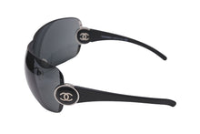 Load image into Gallery viewer, 極美品 CHANEL シャネル サングラス 6028 C.124/87 110 3N 2000&#39;s ココマーク ブラック シルバー金具 中古 62936
