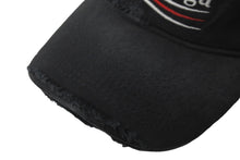 Load image into Gallery viewer, 未使用 BALENCIAGA バレンシアガ POLITICAL DESTROYED キャップ 661884 410B2 コットン ブラック 中古 62937