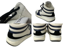 Load image into Gallery viewer, CHANEL シャネル ファブリック レザー ハイカットスニーカー サイズ41 G38804 Y55747 K3966 ホワイト ネイビー 良品 中古 62953