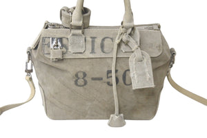 READY MADE レディメイド ジムバック 2wayハンドバッグ RE-CO-WH-00-00-00 コットンキャンバス カーキ シルバー金具 中古 62955