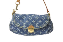 Load image into Gallery viewer, LOUIS VUITTON ルイヴィトン ハンドバッグ モノグラムデニム ミニプリーティ ブルー ゴールド金具 M95050 美品 中古 62957