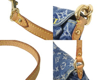 Load image into Gallery viewer, LOUIS VUITTON ルイヴィトン ハンドバッグ モノグラムデニム ミニプリーティ ブルー ゴールド金具 M95050 美品 中古 62957