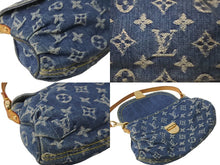 Load image into Gallery viewer, LOUIS VUITTON ルイヴィトン ハンドバッグ モノグラムデニム ミニプリーティ ブルー ゴールド金具 M95050 美品 中古 62957