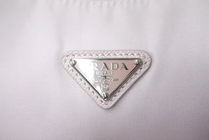 PRADA プラダ リ版 2005 ハンドバッグ 未使用 1NE204 ナイロン レザー ピンク シルバー金具 中古 62962 