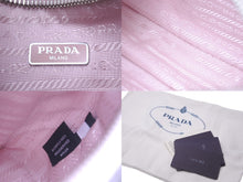 画像をギャラリービューアに読み込む, PRADA プラダ リ版 2005 ハンドバッグ 未使用 1NE204 ナイロン レザー ピンク シルバー金具 中古 62962 