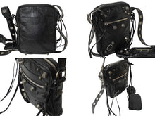 Load image into Gallery viewer, 極美品 BALENCIAGA バレンシアガ ル カゴール ショルダーバッグ ブラック 7190652 シルバー金具 現行 中古 62963
