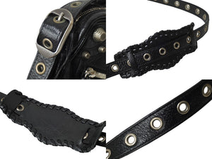 極美品 BALENCIAGA バレンシアガ ル カゴール ショルダーバッグ ブラック 7190652 シルバー金具 現行 中古 62963
