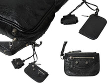 Load image into Gallery viewer, 極美品 BALENCIAGA バレンシアガ ル カゴール ショルダーバッグ ブラック 7190652 シルバー金具 現行 中古 62963