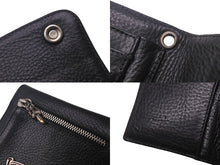 Load image into Gallery viewer, CHROME HEARTS クロムハーツ ウェーブミニウォレット ダガージップ クロスボールボタン ブラック シルバー925 美品 中古 62965