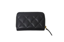 Load image into Gallery viewer, 極美品 CHANEL シャネル マトラッセ コインケース 29番台 AP0216 キャビアスキン ブラック ゴールド金具 中古 62967
