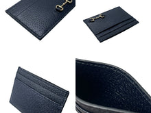 Load image into Gallery viewer, 未使用 GUCCI グッチ カードケース トランプセット ホースビット 700469 無地 レザー ブラック ゴールド金具 中古 62970