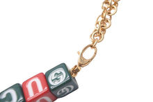 Load image into Gallery viewer, 極美品 GUCCI グッチ バレンシアガ コラボ シンボル ネックレス 677088I12R2 レッド グリーン ゴールド金具 中古 62972
