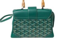 Load image into Gallery viewer, 極美品 GOYARD ゴヤール サイゴンミニソフトバッグ 2WAYハンドバッグ トップハンドル グリーン シルバー金具 中古 62979