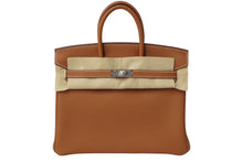 Load image into Gallery viewer, 新品未使用 HERMES エルメス ハンドバッグU刻印 バーキン25 ゴールド シルバー金具 トゴ 中古 62982
