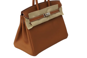 新品未使用 HERMES エルメス ハンドバッグU刻印 バーキン25 ゴールド シルバー金具 トゴ 中古 62982