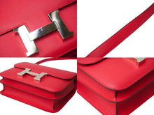Load image into Gallery viewer, 極美品 HERMES エルメス ショルダーバッグ コンスタンス 24 ローズエクストリーム シルバー金具 エプソン C刻印 中古 62984