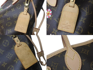 極美品 LOUIS VUITTON ルイ ヴィトン 村上隆 モノグラム ネヴァーフル PM ハンドバッグ M95559 ブラウン マルチカラー 中古 62986