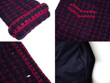 Load image into Gallery viewer, 極美品 CHANEL シャネル ロングコート P16301V09189 00Aモデル サイズ36 ウール アルパカ ネイビー ピンク 中古 62994