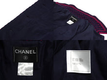 Load image into Gallery viewer, 極美品 CHANEL シャネル ロングコート P16301V09189 00Aモデル サイズ36 ウール アルパカ ネイビー ピンク 中古 62994