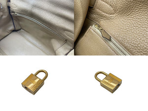 エルメス ケリー 40 2WAY ハンドバッグ 内縫 タバッグキャメル 茶色 シルバー金具 □L刻印 美品 中古 62996