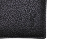 画像をギャラリービューアに読み込む, 以前同様 SAINT LAURENT サンローラン カードケース ユニセックス 無地 ロゴ 687098 レザー ブラック 中古 63000 