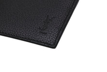 画像をギャラリービューアに読み込む, 以前同様 SAINT LAURENT サンローラン カードケース ユニセックス 無地 ロゴ 687098 レザー ブラック 中古 63000 