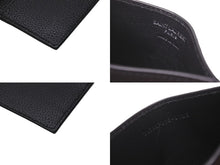 画像をギャラリービューアに読み込む, 以前同様 SAINT LAURENT サンローラン カードケース ユニセックス 無地 ロゴ 687098 レザー ブラック 中古 63000 