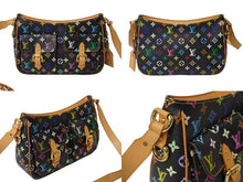 Load image into Gallery viewer, LOUIS VUITTON ルイヴィトン ショルダーバッグ M40052 ロッジGM 村上隆 ノアール ブラック マルチカラー ゴールド金具 美品 中古 63003