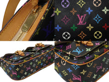Load image into Gallery viewer, LOUIS VUITTON ルイヴィトン ショルダーバッグ M40052 ロッジGM 村上隆 ノアール ブラック マルチカラー ゴールド金具 美品 中古 63003